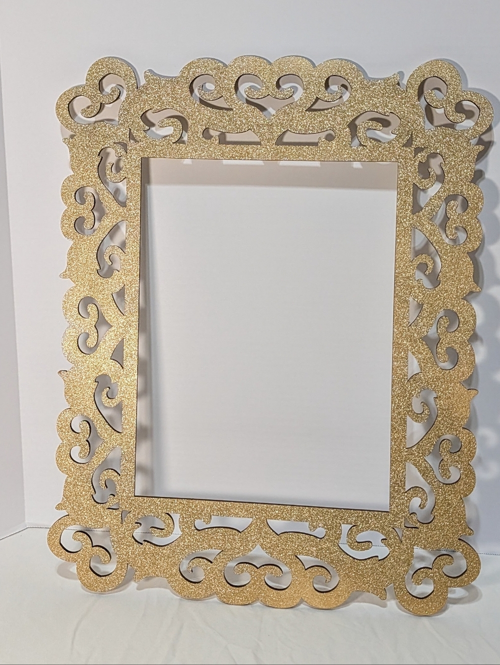 Laser Cut Ornate Wood Photo Frame - Shimmer Gold